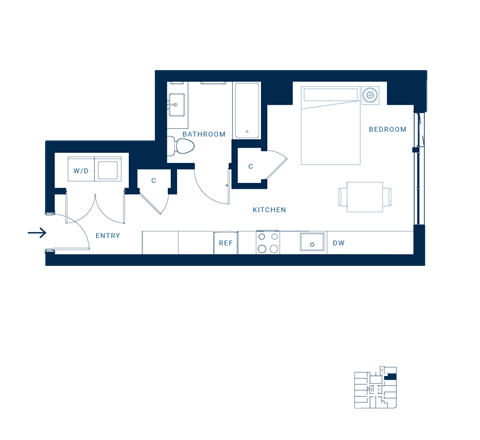 Shoresmith Apartments Studio D Floor Plan